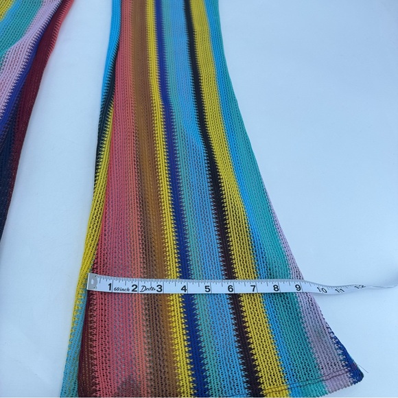 Goodtime USA NEW Retro 70’s Boho Groovy Festival Crochet Mesh Flare Pants NWOT - Picture 15 of 16